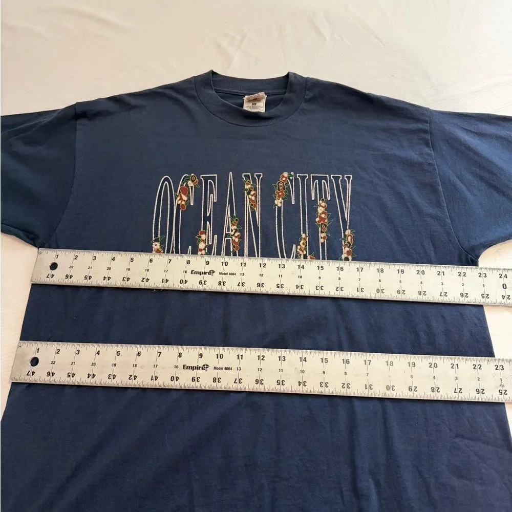 Ocean City Maryland Navy Blue Single Stitch Vintage T-Shirt Size XL
